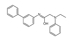 2-(N-ethylanilino)-N-(3-phenylphenyl)acetamide结构式