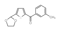 5-(1,3-DIOXOLAN-2-YL)-2-(3-METHYLBENZOYL)THIOPHENE结构式