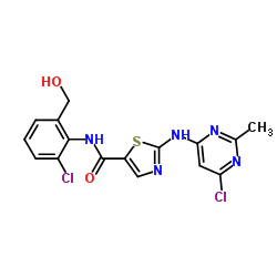 5-Thiazolecarboxamide, N-[2-chloro-6-(hydroxymethyl)phenyl]-2-[(6-chloro-2-methyl-4-pyrimidinyl)amino]结构式