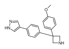 4-[4-[3-(4-methoxyphenyl)azetidin-3-yl]phenyl]-1H-pyrazole Structure