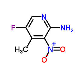 2-氨基-3-硝基-5-氟吡啶结构式