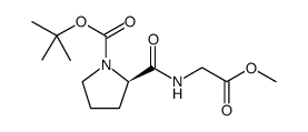 Glycine, 1-[(1,1-dimethylethoxy)carbonyl]-D-prolyl-, methyl ester Structure