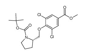 methyl 4-[1-(tert-butoxycarbonyl)-(2S)-pyrrolidinylmethoxy]-3,5-dichlorobenzoate Structure