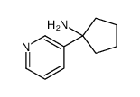 1-pyridin-3-ylcyclopentan-1-amine结构式