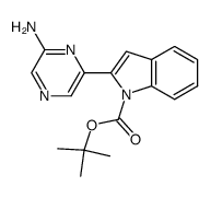 tert-butyl 2-(6-aminopyrazin-2-yl)-1H-indole-1-carboxylate Structure