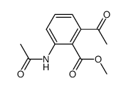 2-acetyl-6-acetylamino-benzoic acid methyl ester Structure