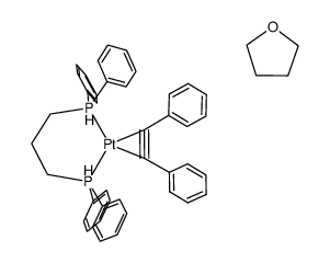 [(1,3-bis(diphenylphosphino)propane)Pt(1,2-η2-diphenylacetylene)]*THF结构式