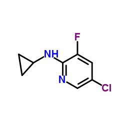 5-Chloro-N-cyclopropyl-3-fluoro-2-pyridinamine结构式