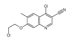 4-氯-7-(2-氯乙氧基)-6-甲基-3-喹啉甲腈结构式