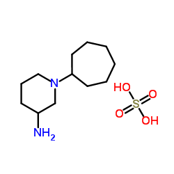 1-Cycloheptyl-3-piperidinamine sulfate (1:1)结构式