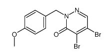 2-(4-methoxybenzyl)-4,5-dibromopyridazin-3(2H)-one结构式