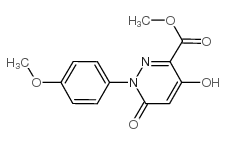 4-羟基-1-(4-甲氧基苯基)-6-氧代-1,6-二氢-3-吡嗪羧酸甲酯结构式