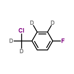 4-Fluorobenzyl chloride-d4结构式