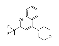 (E)-1,1,1-trifluoro-4-morpholino-4-phenyl-but-3-en-2-ol Structure