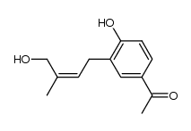 (Z)-3-(4-hydroxy-3-methyl-2-butenyl)-4-hydroxy acetophenone Structure