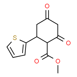 Methyl 2,4-dioxo-6-(2-thienyl)-cyclohexanecarboxylate结构式