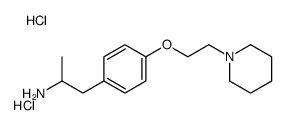 Benzeneethanamine, alpha-methyl-4-(2-(1-piperidinyl)ethoxy)-, dihydroc hloride, hydrate (2:4:1) picture