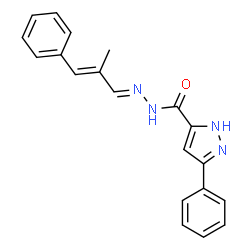 N-((1E,2E)-2-methyl-3-phenylallylidene)-3-phenyl-1H-pyrazole-5-carbohydrazide Structure