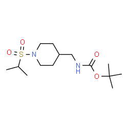 tert-Butyl [1-(isopropylsulfonyl)piperidin-4-yl]methylcarbamate structure