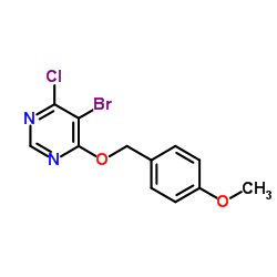 5-bromo-4-chloro-6-((4-methoxybenzyl)oxy)pyrimidine picture