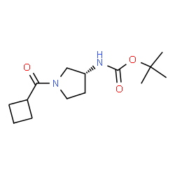 (R)-tert-Butyl 1-(cyclobutanecarbonyl)pyrrolidin-3-ylcarbamate结构式