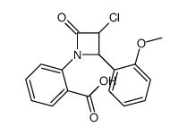 2-[3-chloro-2-(2-methoxyphenyl)-4-oxoazetidin-1-yl]benzoic acid Structure