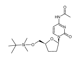 N4-acetyl-5'-O-(tert-butyldimethylsilyl)-2',3'-dideoxycytidine Structure