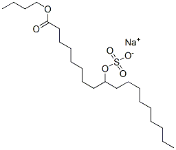 sodium 1-butyl 9-(sulphonatooxy)octadecanoate structure