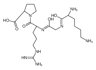 (2S)-1-[(2S)-2-[[2-[[(2S)-2,6-diaminohexanoyl]amino]acetyl]amino]-5-(diaminomethylideneamino)pentanoyl]pyrrolidine-2-carboxylic acid结构式