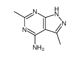 3,6-dimethyl-1(2)H-pyrazolo[3,4-d]pyrimidin-4-ylamine Structure