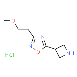 5-(Azetidin-3-yl)-3-(2-methoxyethyl)-1,2,4-oxadiazole hydrochloride结构式