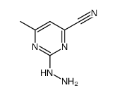 4-Pyrimidinecarbonitrile, 2-hydrazino-6-methyl- (8CI) Structure