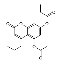 (2-oxo-5-propanoyloxy-4-propylchromen-7-yl) propanoate Structure