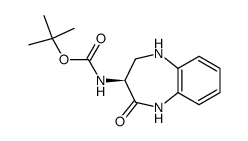 ((S)-2-oxo-2,3,4,5-tetrahydro-1H-benzo[b][1,4]diazepin-3-yl)-carbamic acid tertbutyl ester结构式