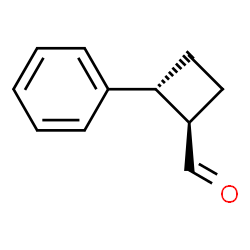 Cyclobutanecarboxaldehyde, 2-phenyl-, trans- (9CI) structure