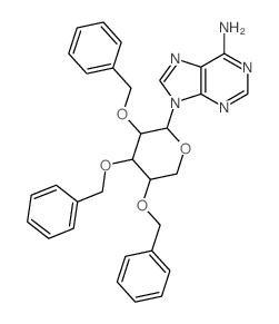 9-[3,4,5-tris(phenylmethoxy)oxan-2-yl]purin-6-amine Structure