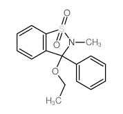 1,2-Benzisothiazole,3-ethoxy-2,3-dihydro-2-methyl-3-phenyl-, 1,1-dioxide structure