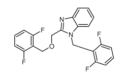 2-[(2,6-difluorophenyl)methoxymethyl]-1-[(2,6-difluorophenyl)methyl]benzimidazole Structure