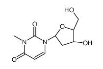 1-[(2R,4S,5R)-4-hydroxy-5-(hydroxymethyl)oxolan-2-yl]-3-methylpyrimidine-2,4-dione结构式