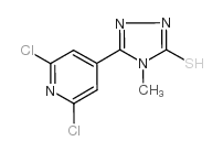 3-(2,6-dichloropyridin-4-yl)-4-methyl-1H-1,2,4-triazole-5-thione structure