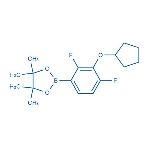 2-(3-(Cyclopentyloxy)-2,4-difluorophenyl)-4,4,5,5-tetramethyl-1,3,2-dioxaborolane structure