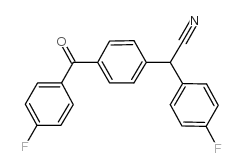 2-[4-(4-fluorobenzoyl)phenyl]-2-(4-fluorophenyl)acetonitrile structure