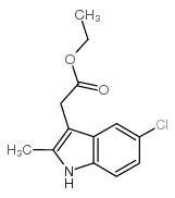 2-(5-氯-2-甲基-1H-吲哚-3-基)乙酸乙酯结构式