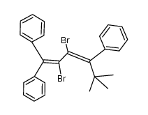 2,3-Dibrom-5,5-dimethyl-1,1,4-triphenyl-hexa-1,3-dien结构式