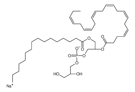 sodium,2,3-dihydroxypropyl [(2R)-2-[(4Z,7Z,10Z,13Z,16Z,19Z)-docosa-4,7,10,13,16,19-hexaenoyl]oxy-3-hexadecanoyloxypropyl] phosphate Structure