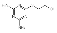 2-[(4,6-diamino-1,3,5-triazin-2-yl)sulfanyl]ethanol结构式