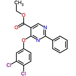 Ethyl 4-(3,4-dichlorophenoxy)-2-phenyl-5-pyrimidinecarboxylate Structure