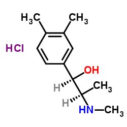 (1R,2R)-1-(3,4-Dimethylphenyl)-2-(methylamino)-1-propanol hydroch loride (1:1)结构式