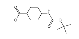 methyl 4-(tert-butoxycarbonylamino)cyclohexanecarboxylate structure