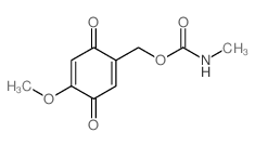 (4-methoxy-3,6-dioxo-1-cyclohexa-1,4-dienyl)methyl N-methylcarbamate结构式